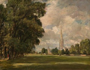 Catedral de Salisbury desde Lower Marsh Close, 1820